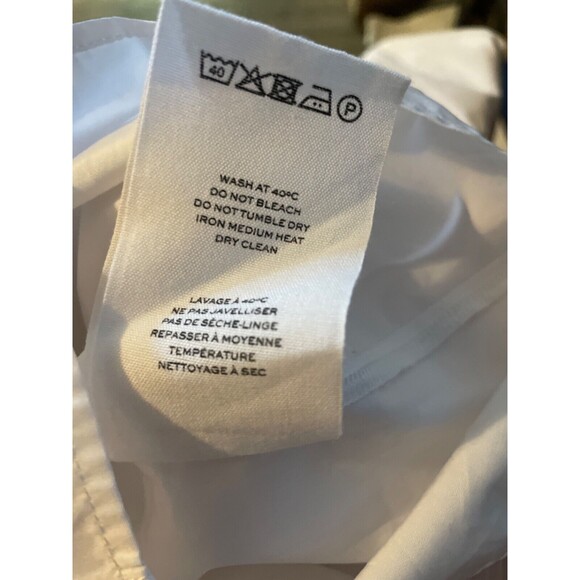 BITE Studios Women's Fluted Sleeve White Button-Up Curved Blouse size 4 NWT - Picture 12 of 12